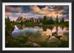 Lac de limides, dolomites - poster montagne