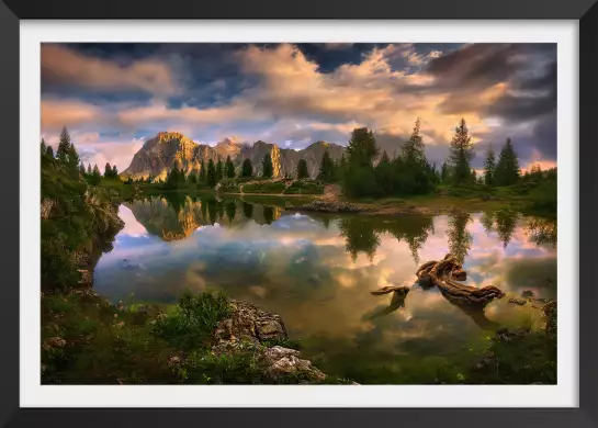 Lac de limides, dolomites - poster montagne