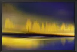 La nuit jaune - tableau paysage nature