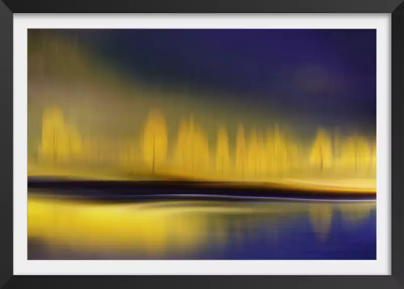 La nuit jaune - tableau paysage nature