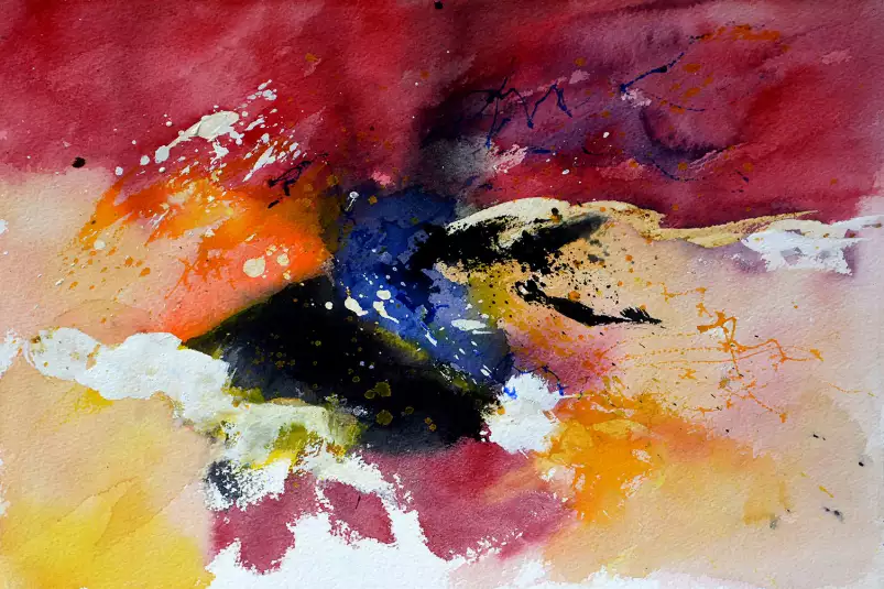 Aquarelle - tableau abstrait