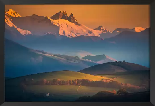 Zoom sur le pic du midi d'ossau - tableau sud ouest