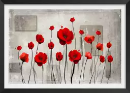 Coquelicots illustrés - tableau design