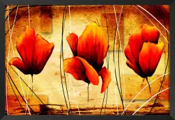 Coquelicots vinties - tableau design