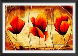 Coquelicots vinties - tableau design