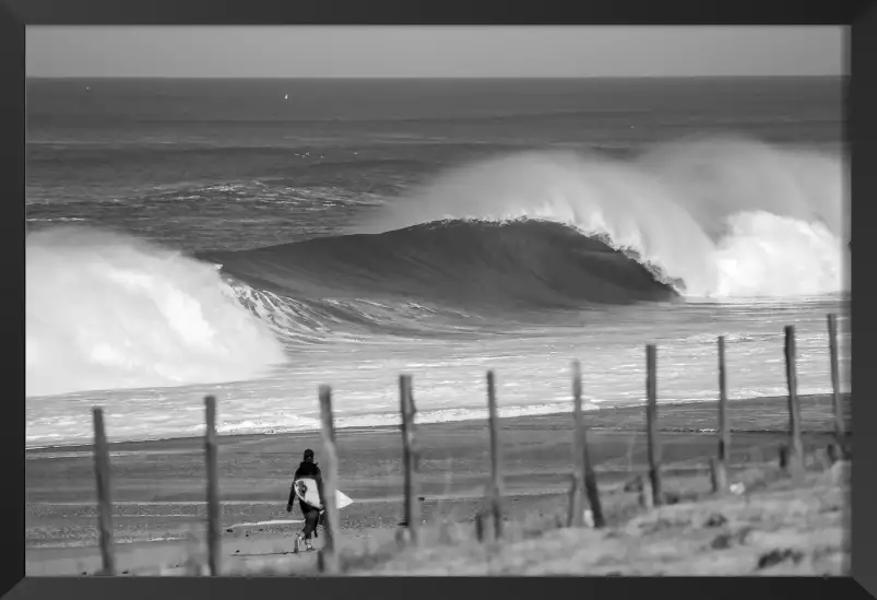 Surf plage landaise - affiche ocean