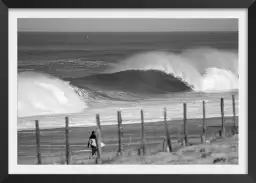 Surf plage landaise - affiche ocean