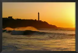 Surf sur anglet - affiche paysage ocean