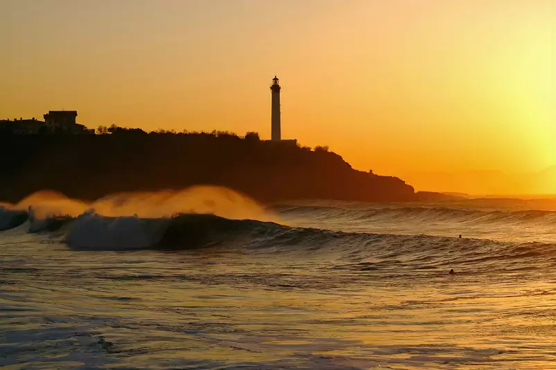 Surf sur anglet - affiche paysage ocean