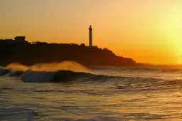 Surf sur anglet - affiche paysage ocean