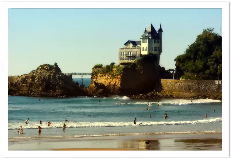 La Côte des Basques - affiche paysage ocean