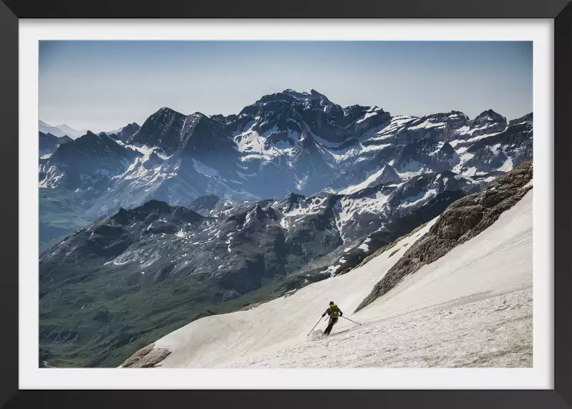 Montagne skieur - tableau montagne