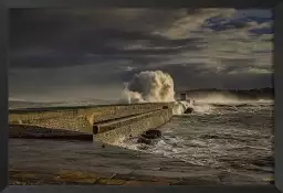 Tempête sur socoa pays basque - tableau tempete en mer