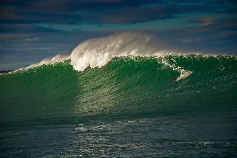 Belharra vague géante - affiche paysage ocean