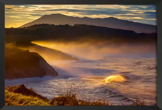 Vue sur la Rhune - affiche paysage ocean