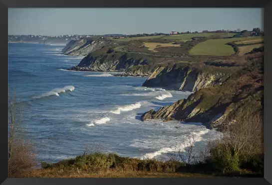 Corniche d'hendaye - affiche paysage ocean