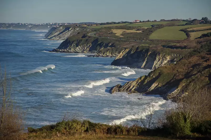 Corniche d'hendaye - affiche paysage ocean