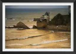 Biarritz et la villa belza - affiche paysage ocean