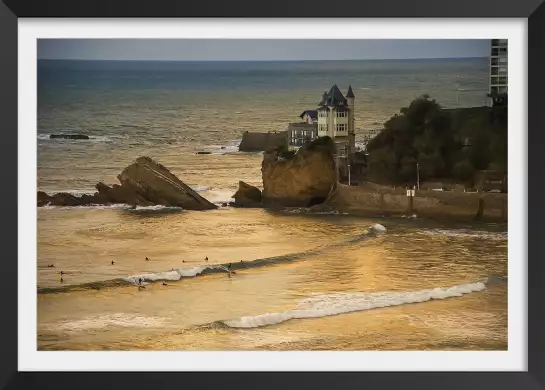 Biarritz et la villa belza - affiche paysage ocean