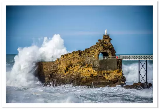 Vierge biarritz - affiche paysage ocean