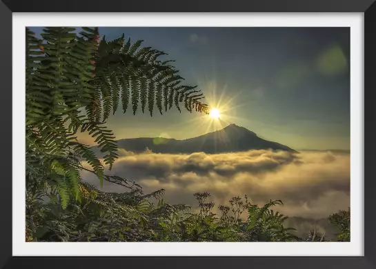 Levé de soleil sur la rhune - affiche sud ouest