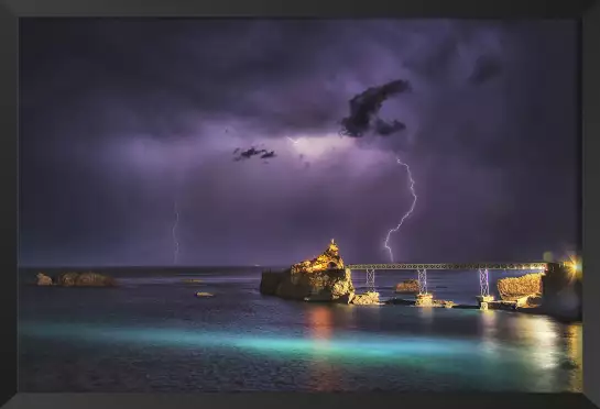 Coup d'orage sur biarritz - affiche sus ouest