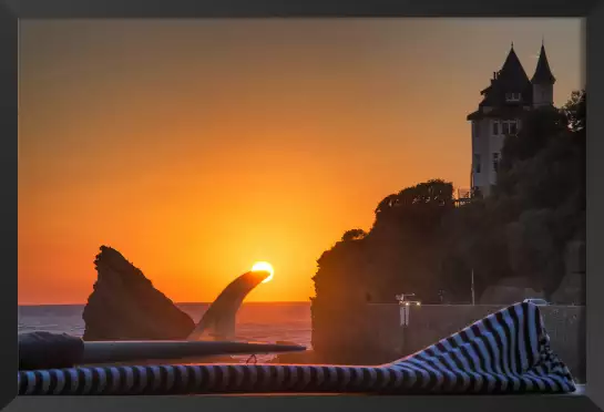 Biarritz sunset - affiche paysage ocean