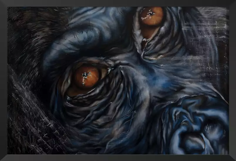 Regard songeur gorilla - poster animaux