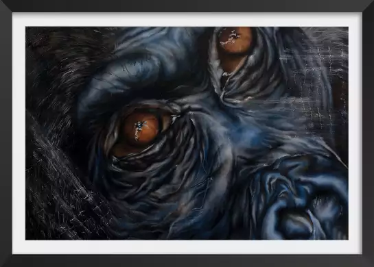 Regard songeur gorilla - poster animaux