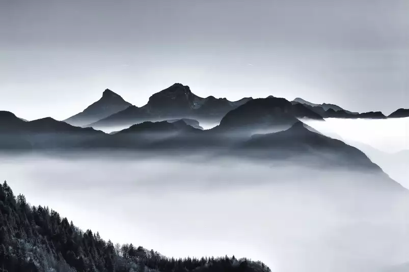 Calme et zen - poster montagnes