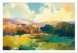 Soleil de midi sur la vallée - tableau peinture nature