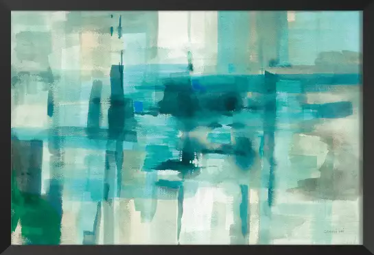 Liquide bleu - tableau art abstrait