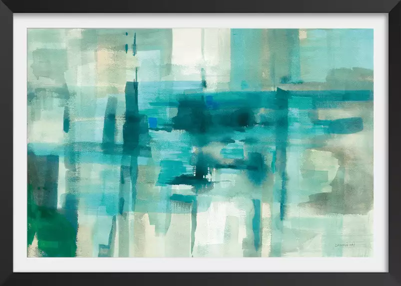 Liquide bleu - tableau art abstrait