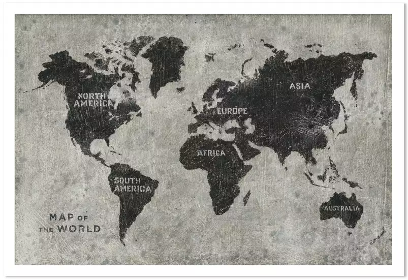 Punky - tableau carte du monde