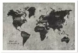Punky - tableau carte du monde