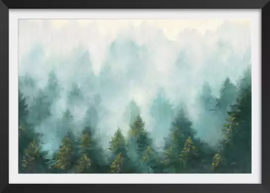 Abstrait brume sur la forêt - peinture foret