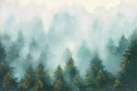 Abstrait brume sur la forêt - peinture foret
