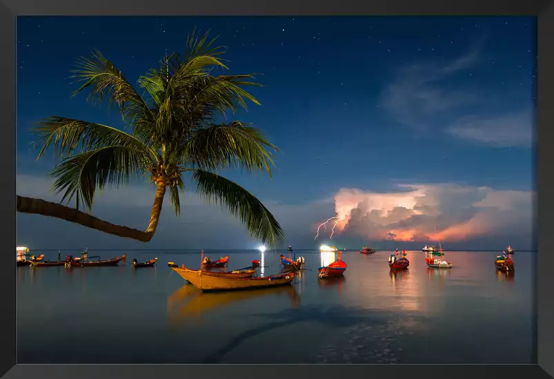 Orage sur koh tao - affiche paysage ile