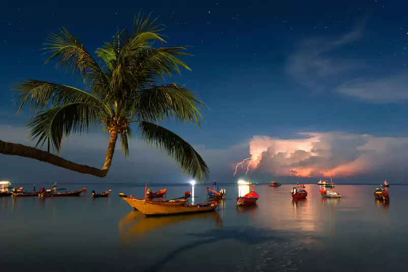 Orage sur koh tao - affiche paysage ile