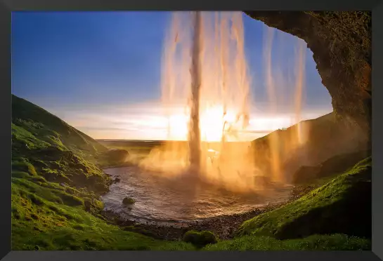 Seljalandsfoss - paysage coucher de soleil