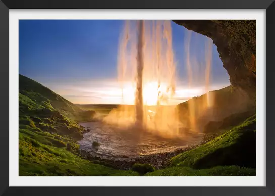 Seljalandsfoss - paysage coucher de soleil