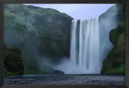 Cascade skogafoss islande - tableau paysage nature