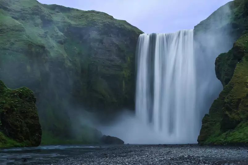 Cascade skogafoss islande - tableau paysage nature