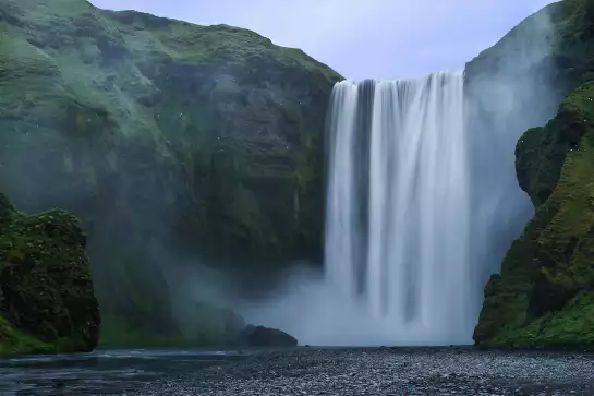 Cascade skogafoss islande - tableau paysage nature