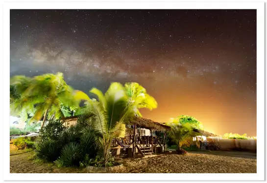 Sous le ciel étoilé de zanzibar - tableau paysage nature