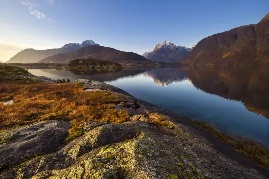 Lofoten automne - paysage montagne