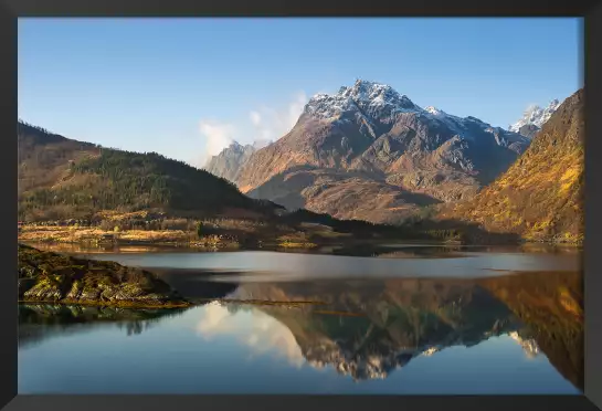 Lac au Lofoten - affiche foret