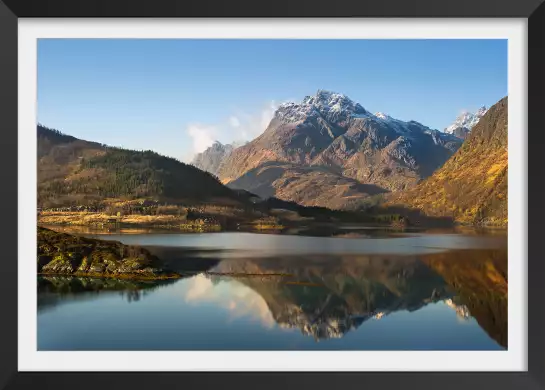 Lac au Lofoten - affiche foret