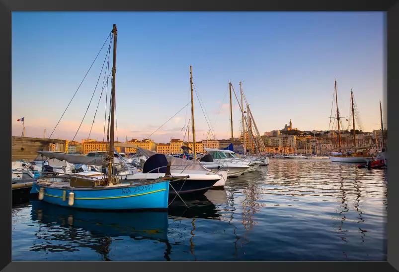 Marseille, les pointus du vieux port - affiche marseille