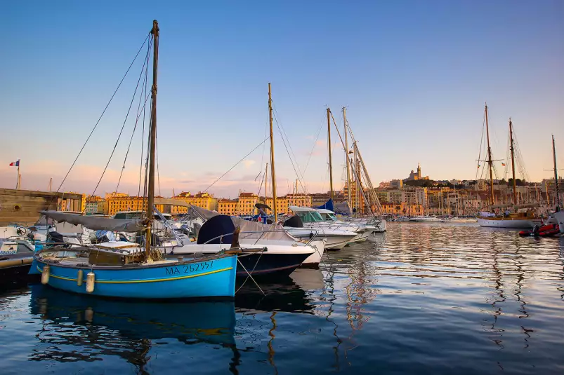 Marseille, les pointus du vieux port - affiche marseille